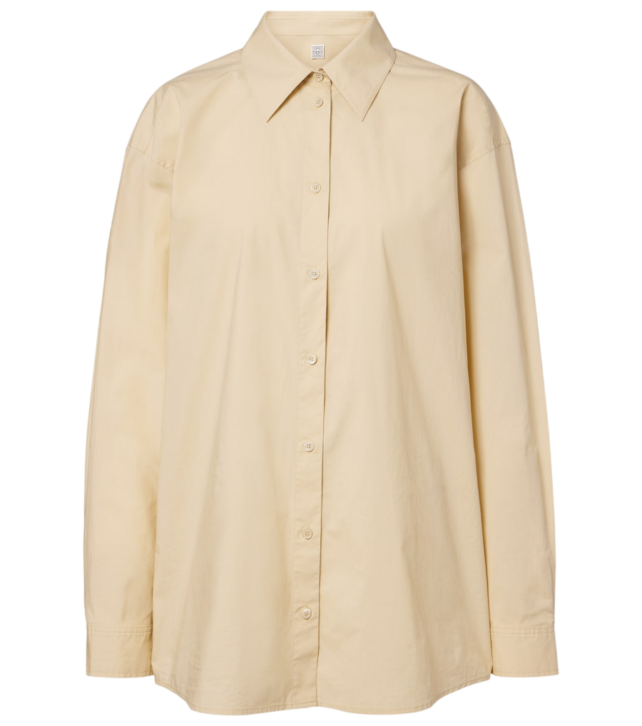 Camisa oversize de popelina de algodón de Toteme