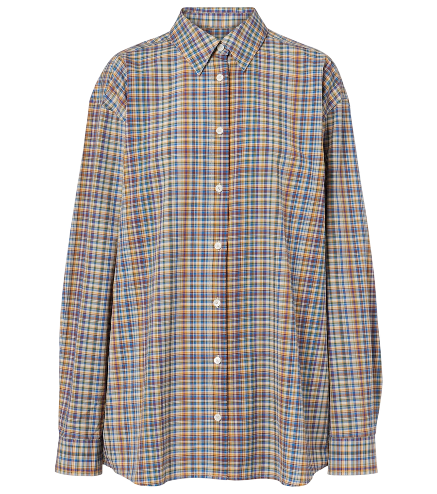 Toteme Plaid cotton poplin shirt