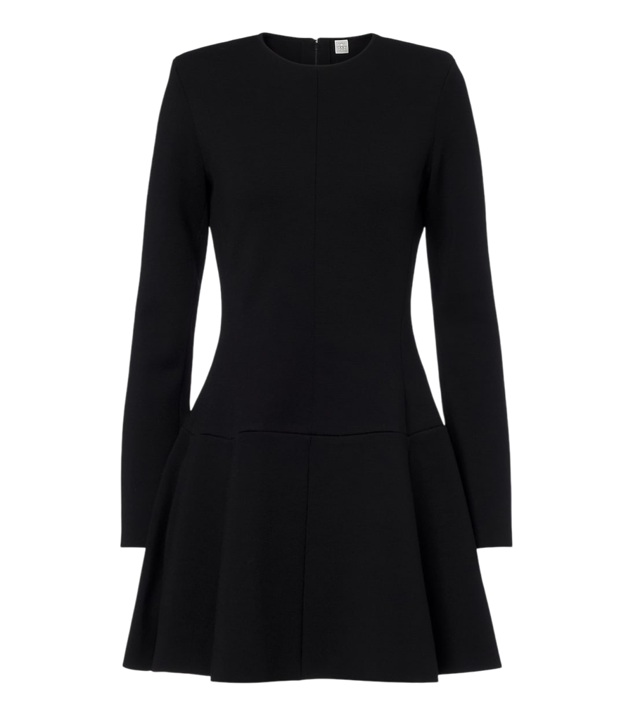 Toteme Pleated wool-blend minidress