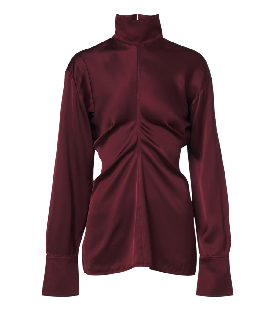 Blouse drapée Slouch en crêpe satin Toteme