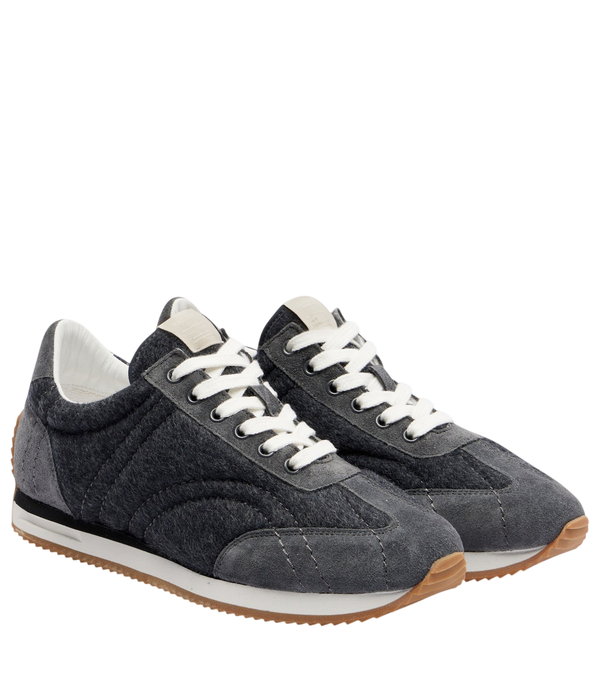 Toteme Sport suede-trimmed sneakers