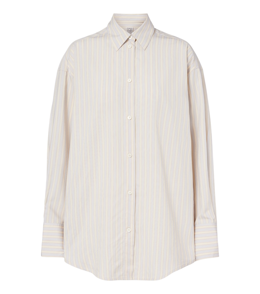 Camisa oversize de popelina a rayas de Toteme
