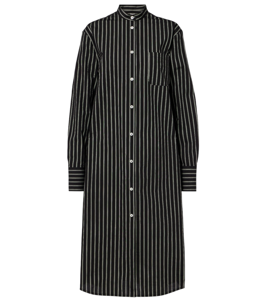 Vestido camisero a rayas de Toteme