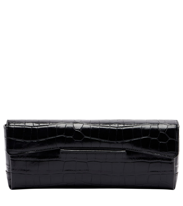 Bolso de mano pequeño T-Clutch de Toteme en piel con efecto cocodrilo