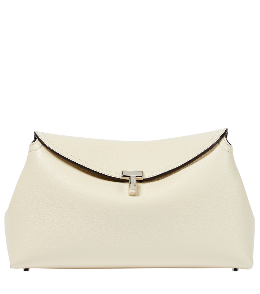 Toteme T-Lock leather clutch