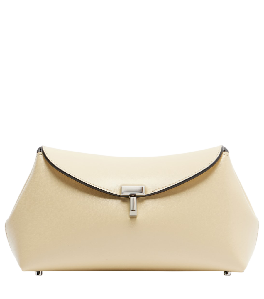 Pochette Mini T-Lock en cuir Toteme