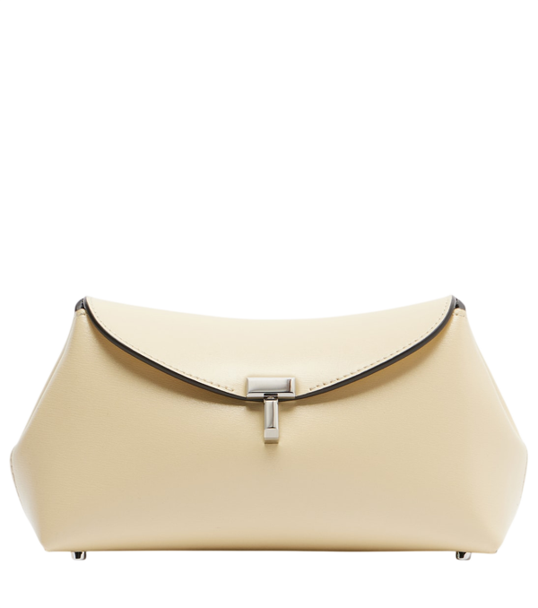Toteme Mini pochette in pelle con chiusura a T