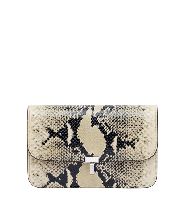 Bolso cruzado Toteme T-Lock de piel con efecto serpiente