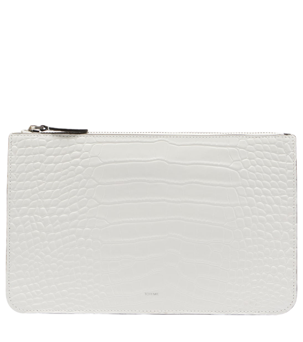 Toteme Pochette a tre ante in pelle effetto coccodrillo