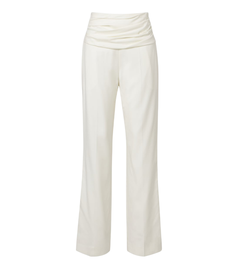 Tove Albertine ruched virgin wool wide-leg pants