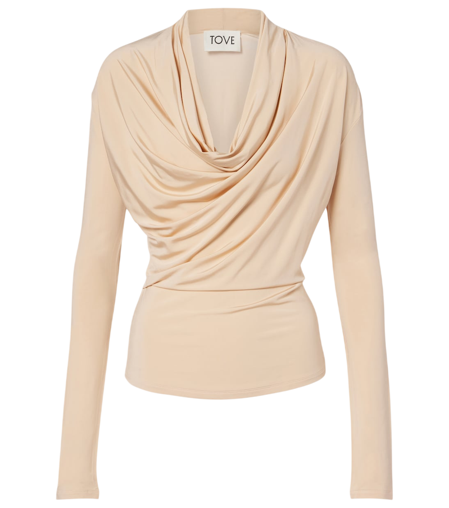 Tove Fina draped jersey top