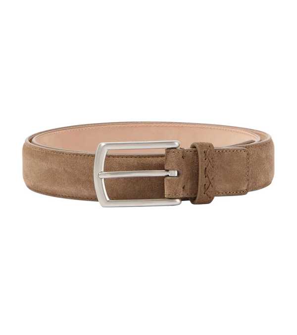 Zegna Triple Stitch suede belt