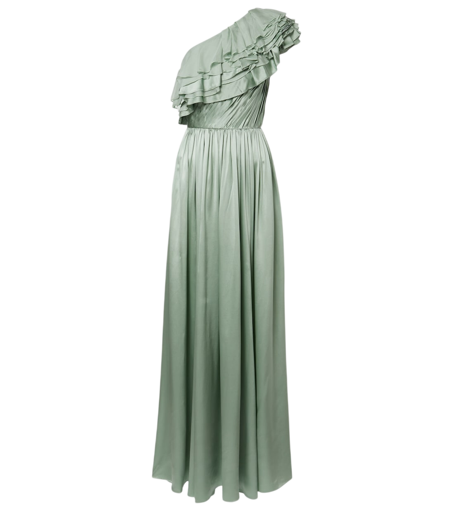 Robe longue à volants en soie Avalina d'Ulla Johnson