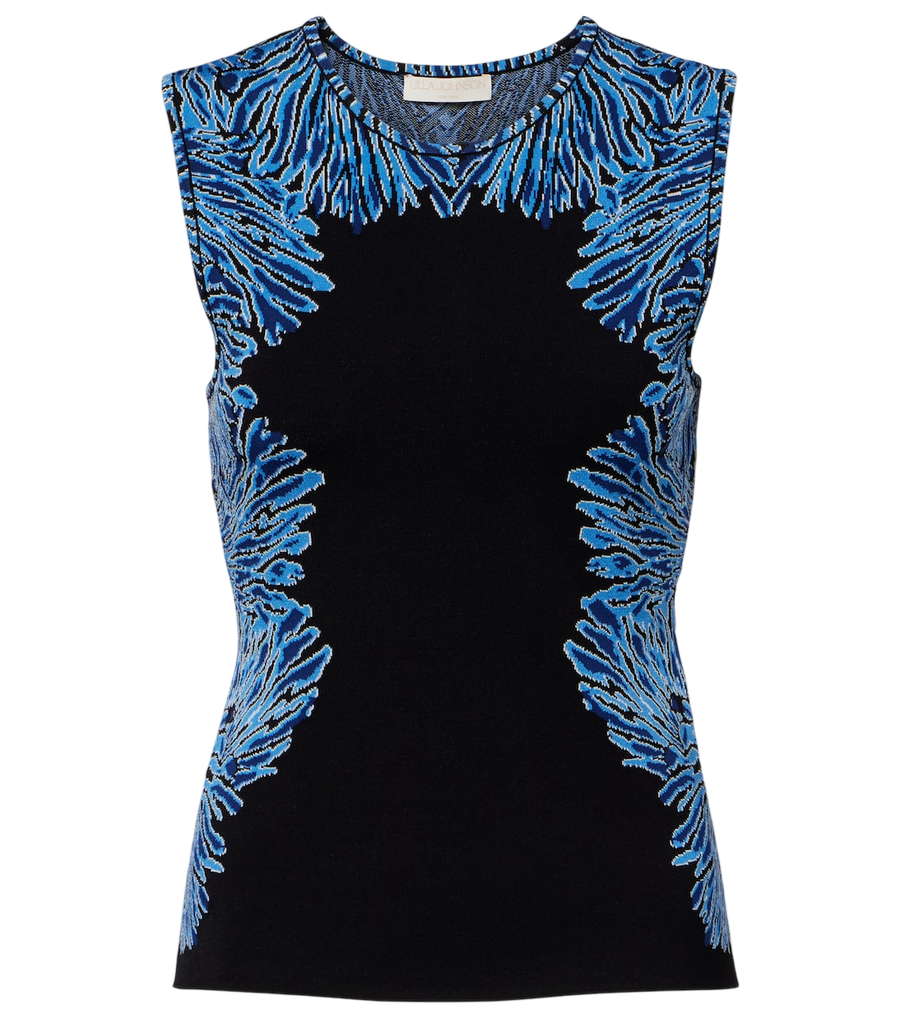 Top de tirantes de punto jacquard Aylin de Ulla Johnson