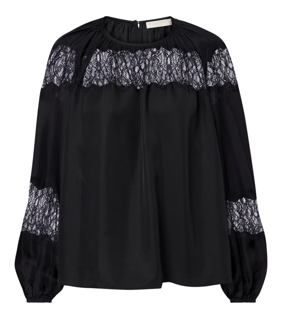 Blusa de seda con ribete de encaje Bess de Ulla Johnson