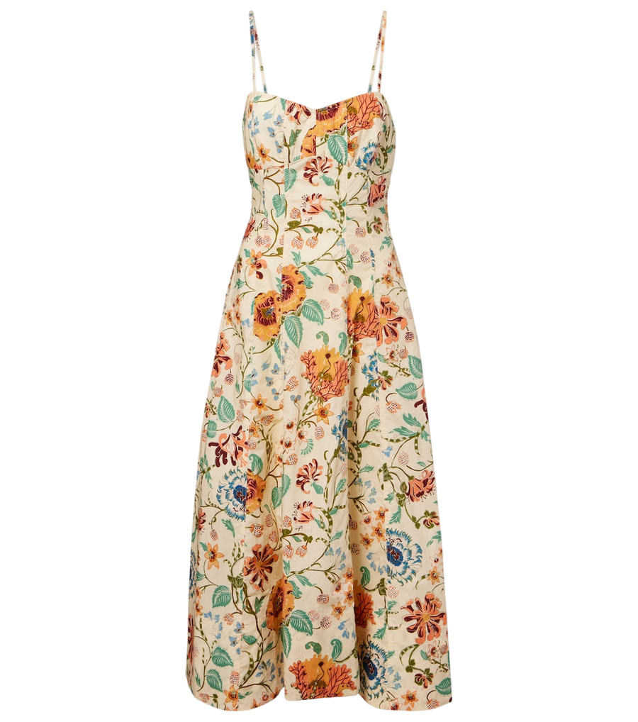 Robe midi en coton à fleurs Fiora d'Ulla Johnson