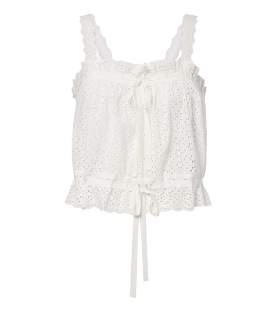 Haut en coton broderie anglaise Isola de Ulla Johnson