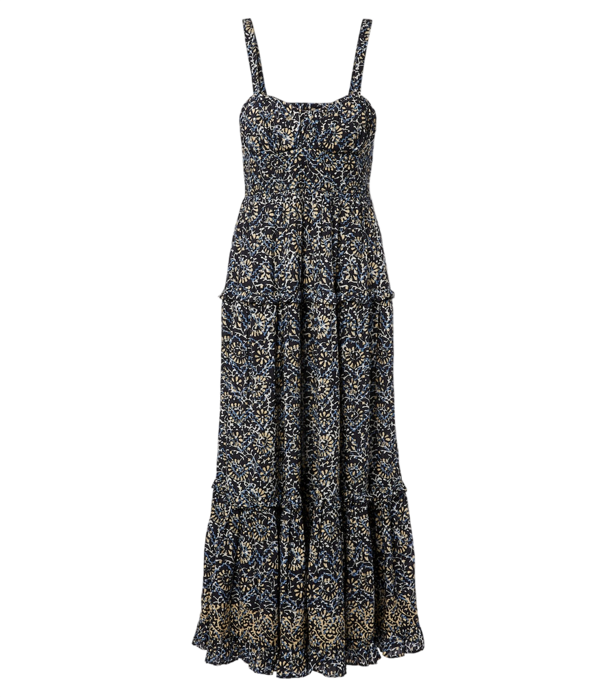Vestido midi de mezcla de algodón estampado Ophelia de Ulla Johnson