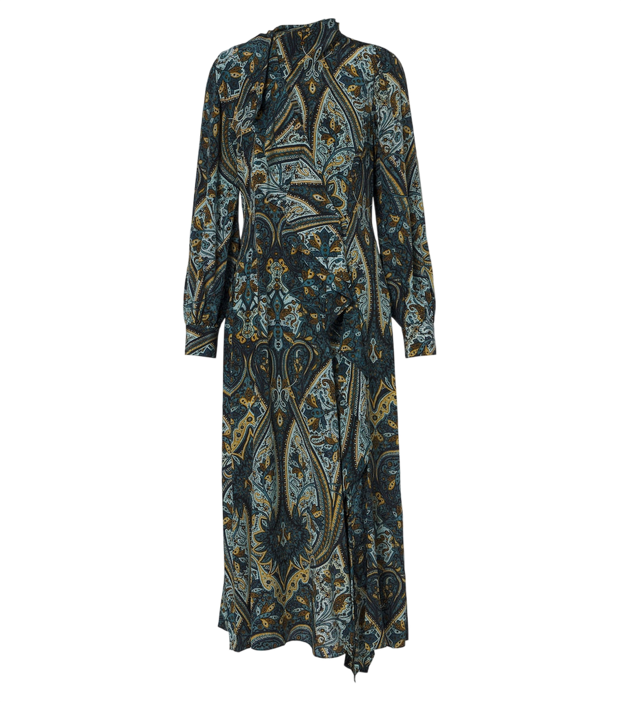 Vestido midi de crepé de China de seda Sabrina de Ulla Johnson