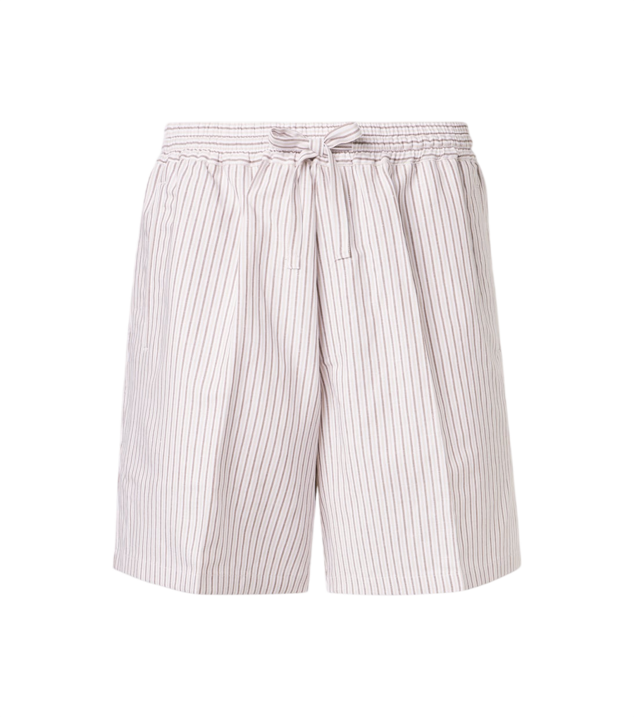 Umit Benan Julian striped cotton and silk shorts