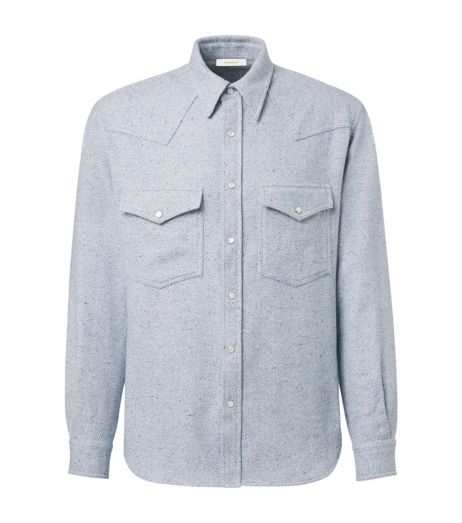 Umit Benan Kevin cashmere and silk Western shirt