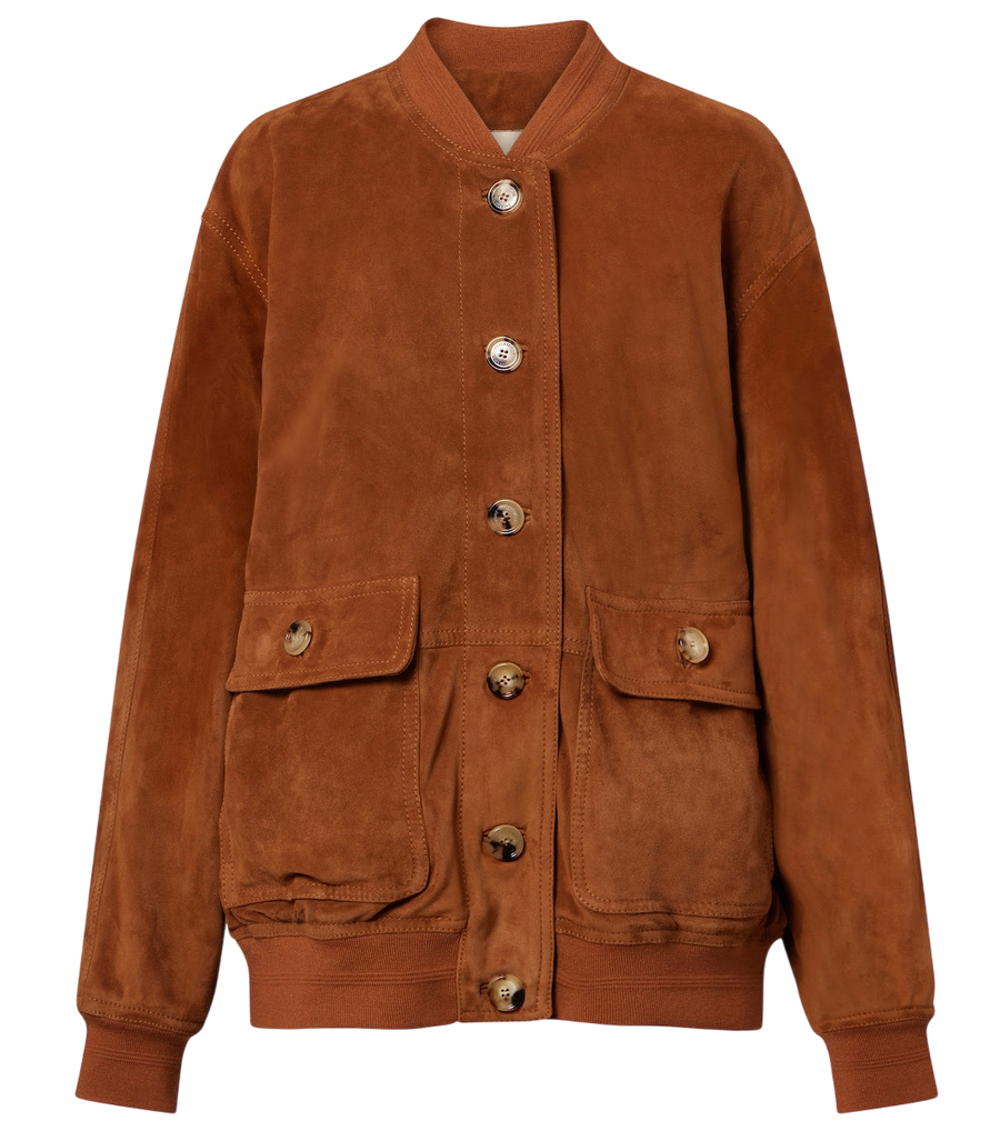 Valentino Caban suede bomber jacket