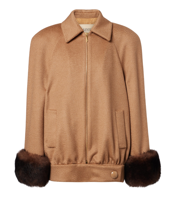 Valentino Camel hair blouson jacket
