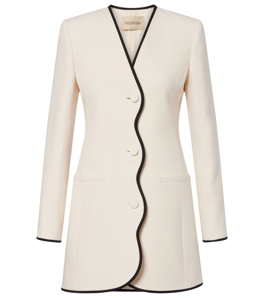 Valentino Crepe Couture scalloped jacket