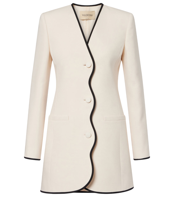 Valentino Crepe Couture scalloped jacket