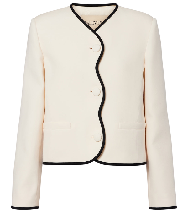 Valentino Crepe Couture scalloped jacket