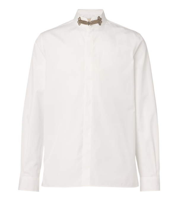 Valentino Embellished cotton poplin shirt