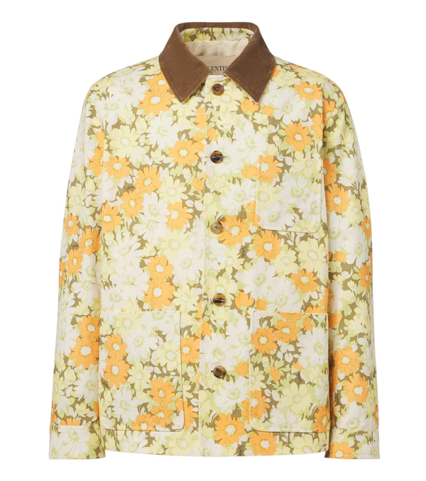 Valentino Floral cotton twill jacket