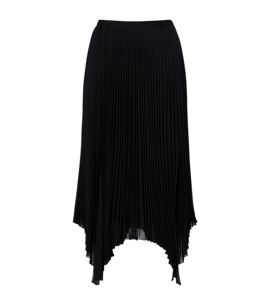 Valentino Garavani Asymmetric plissé georgette midi skirt
