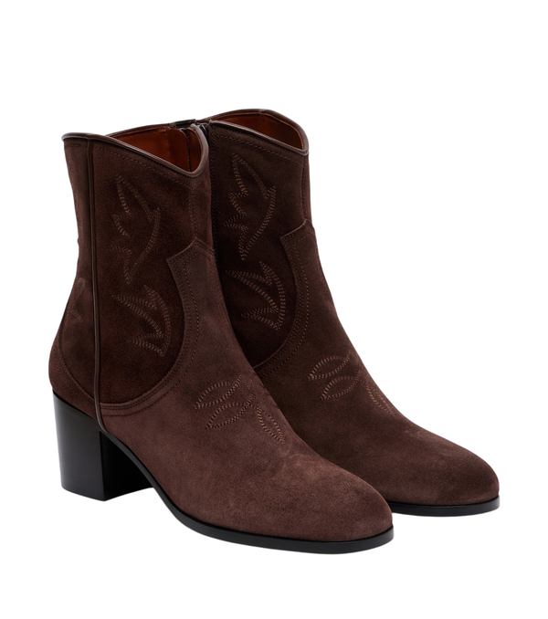 Valentino Garavani Bard embroidered suede ankle boots