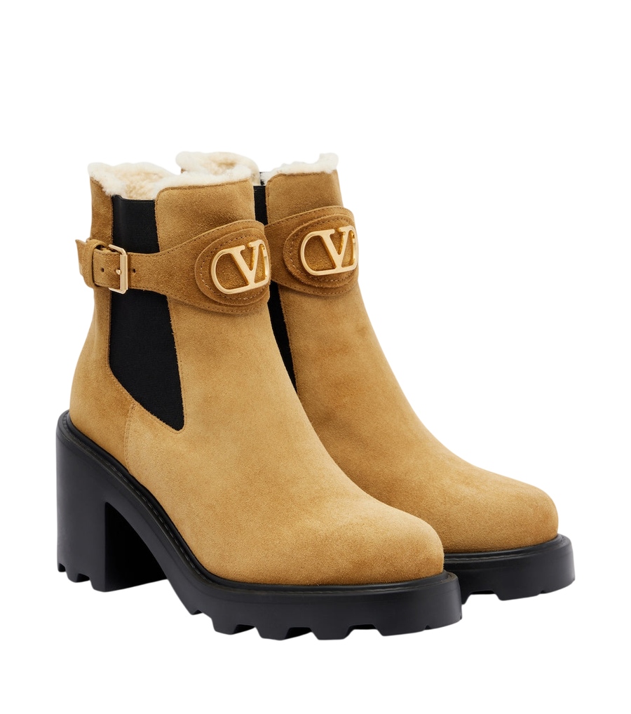 Valentino Garavani Beatle VLogo suede ankle boots