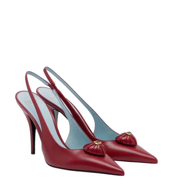 Escarpins slingback Valentino Garavani Cœur Royal en cuir