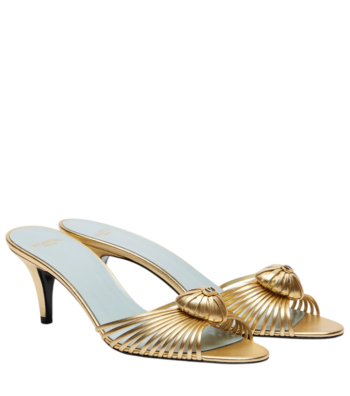 Valentino Garavani Cœur Royal metallic leather mules [white-bg-v2:817c6e08-d48e-40db-88bd-700d9b245deb]