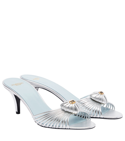 Valentino Garavani Cœur Royal metallic leather mules [white-bg-v2:2124d67e-5abe-405a-b9fc-e8d8a20e2a51]