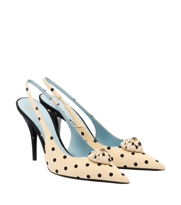Valentino Garavani Décolleté slingback Heart Royal a pois