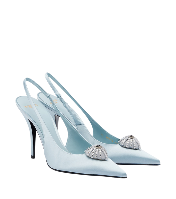 Valentino Garavani Décolleté slingback in raso Royal Heart