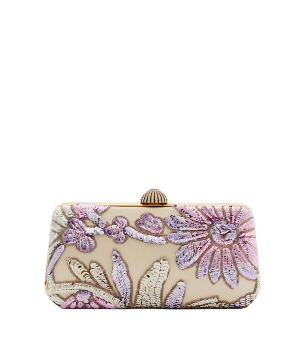 Valentino Garavani Pochette in raso con paillettes Carry Secrets