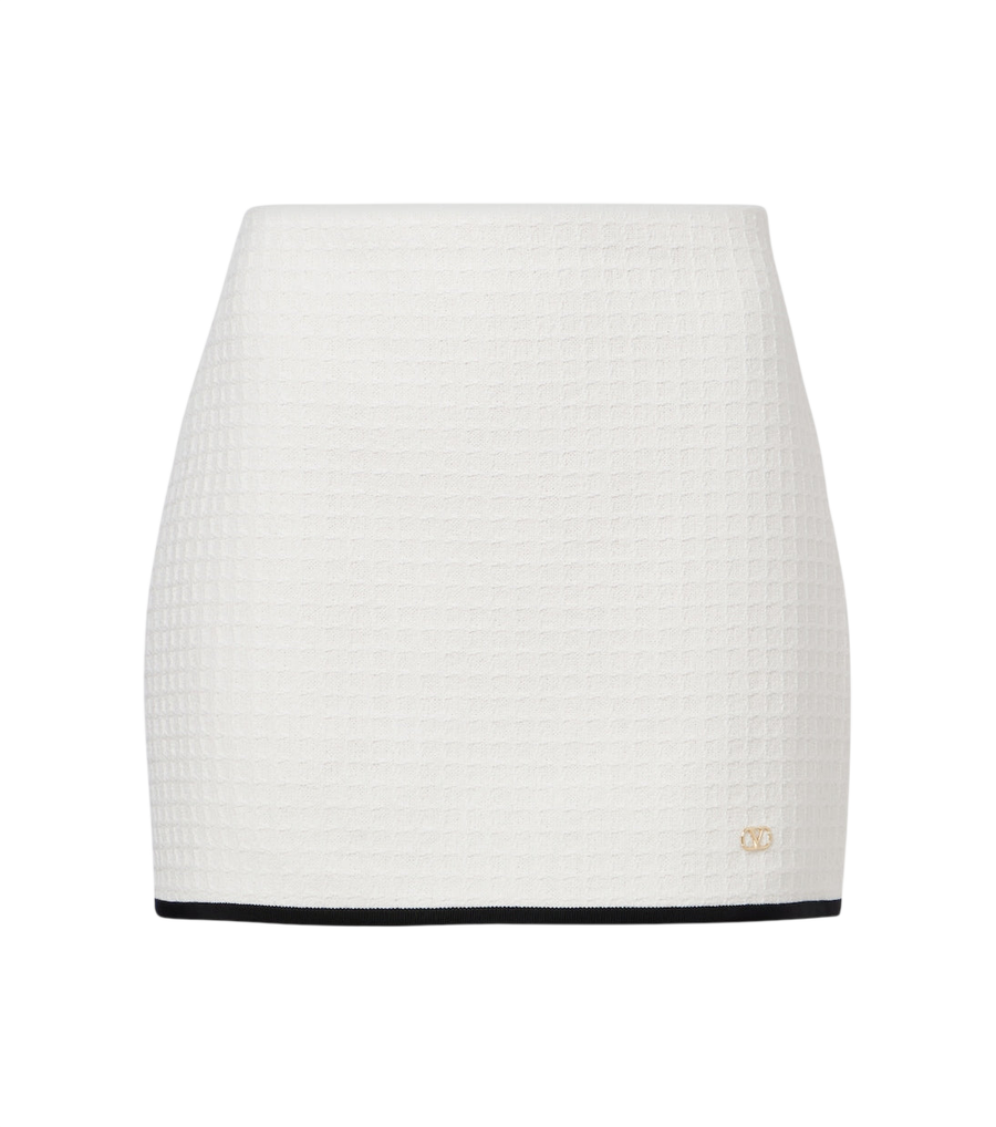 Minijupe en tweed de coton Valentino Garavani