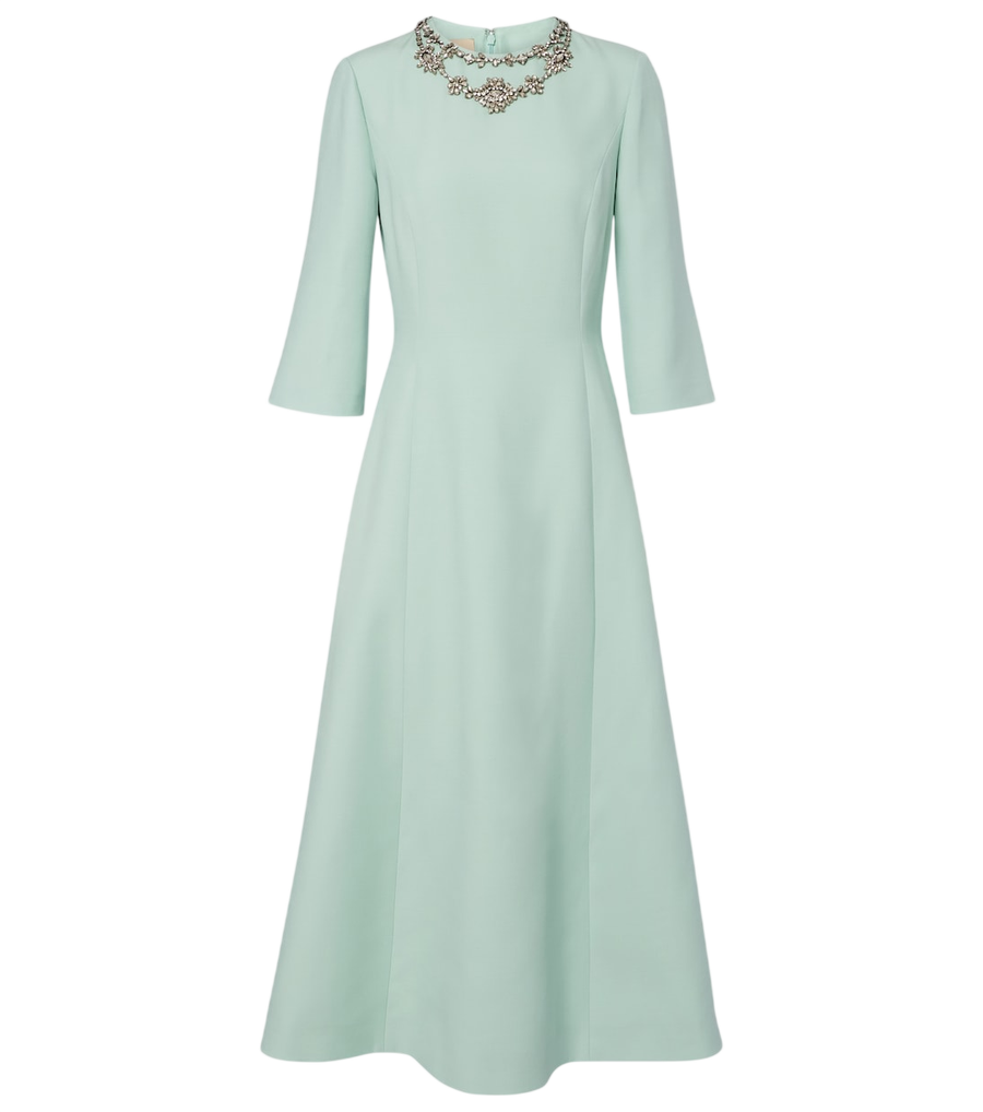 Valentino Garavani Crepe Couture embellished midi dress