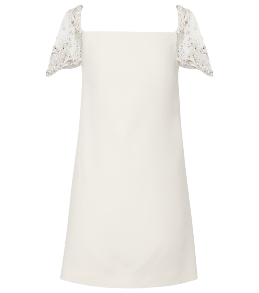 Mini-robe Valentino Garavani en crêpe couture ornée