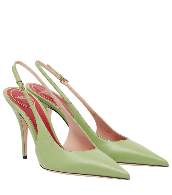 Valentino Garavani Cuttie leather slingback pumps