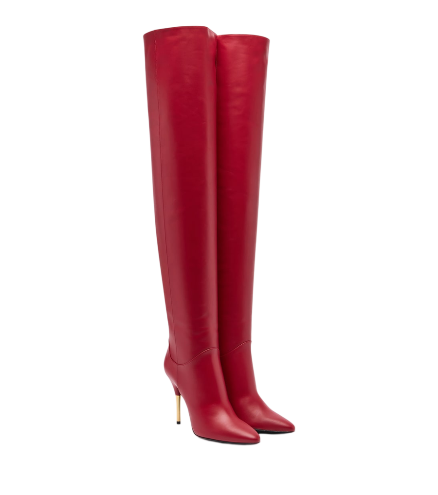 Valentino Garavani Deboot leather over-the-knee boots