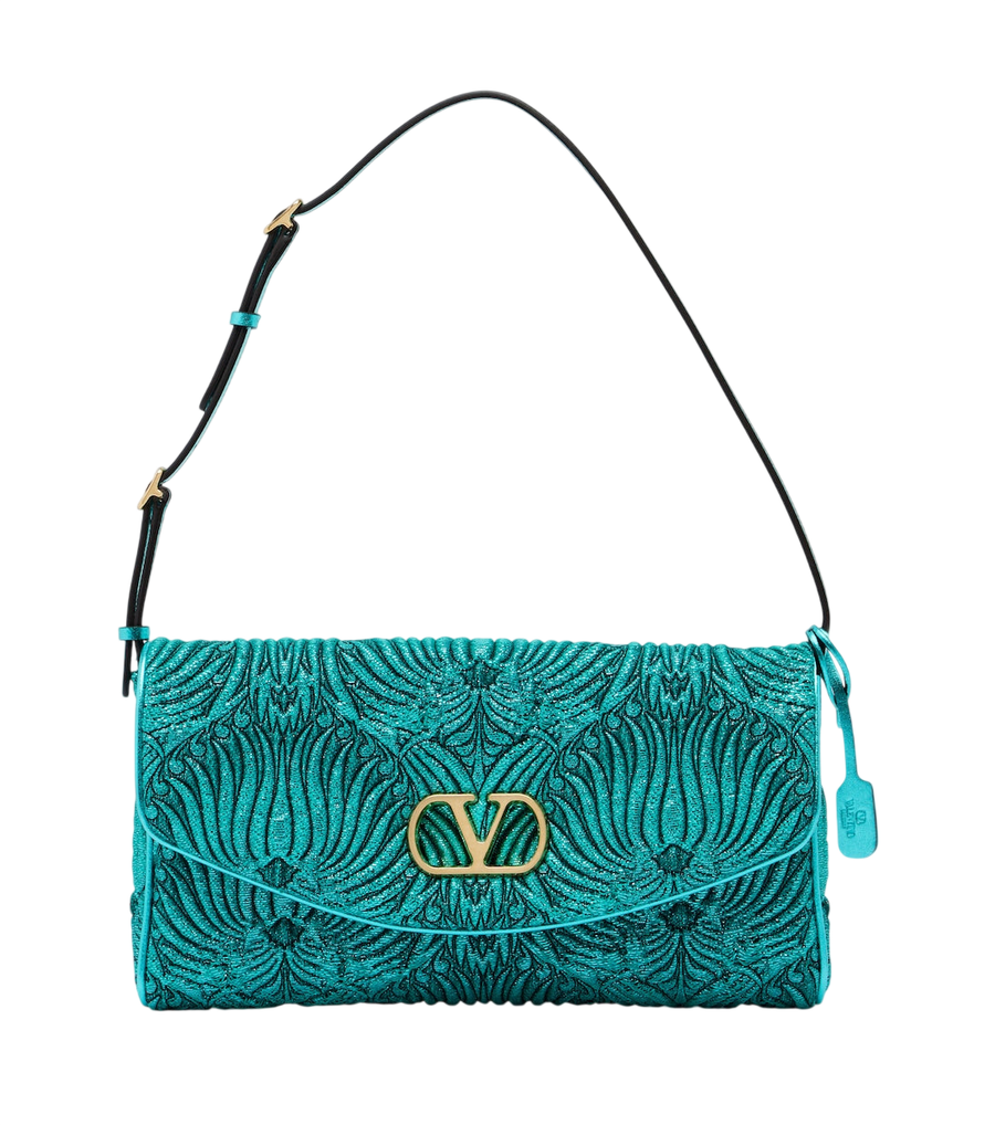 Valentino Garavani DeVain Small cloqué jacquard shoulder bag