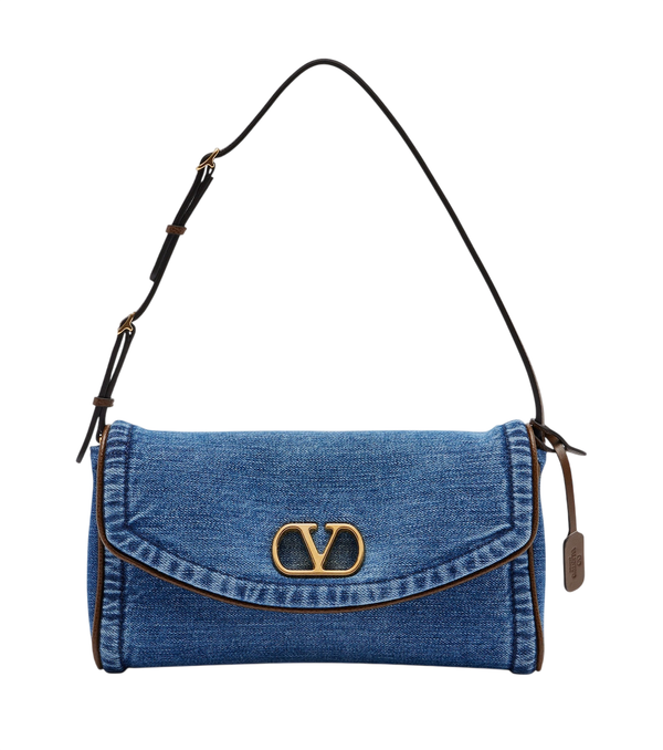 Valentino Garavani DeVain Small denim shoulder bag