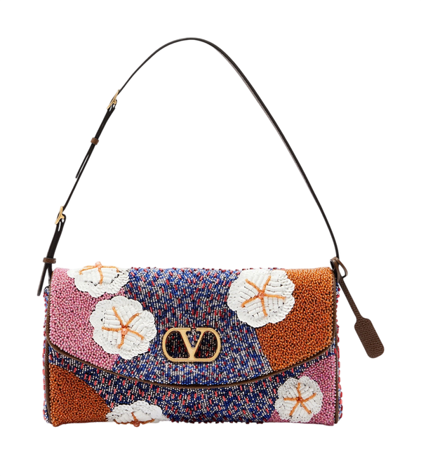 Valentino Garavani DeVain Small floral embellished shoulder bag