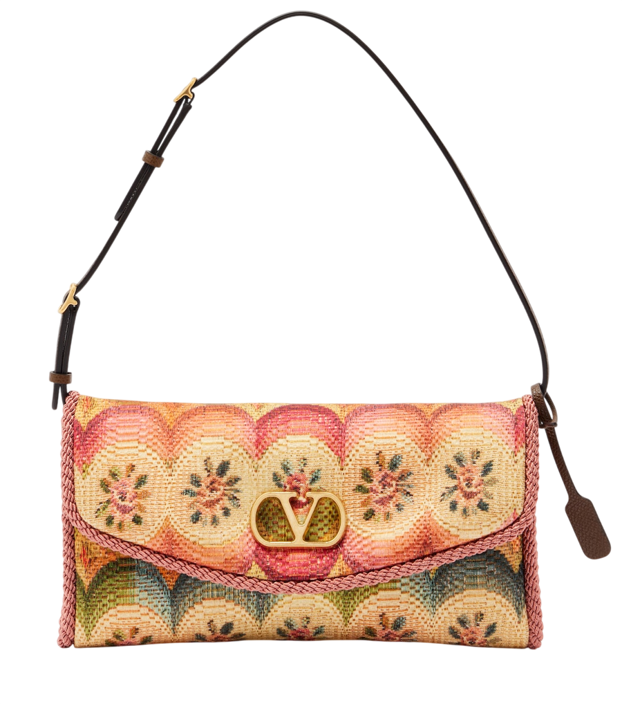 Valentino Garavani DeVain Small floral jacquard shoulder bag